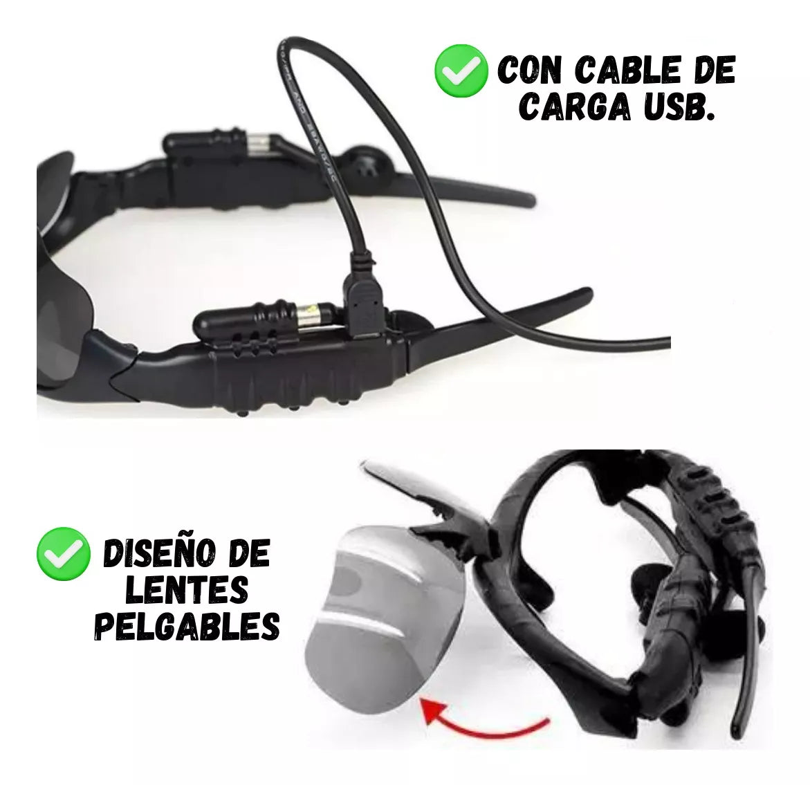 LENTES CON AUDIFONOS BLUETOOTH