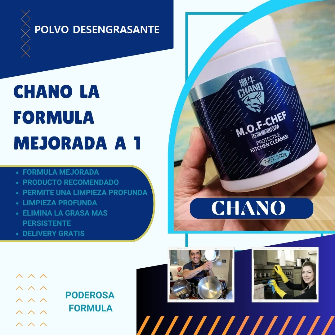 Polvo quita grasa- Super Chano | DESENGRASANTE PRO 500g